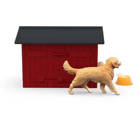 *Schleich Farm World Dog Kennel with Golden Retriever