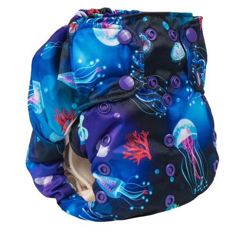 Ocean Blooms Smart Bottoms Smart One 3.1 All-in-One Cloth Diaper - Lagoon Baby + Toy Shoppe