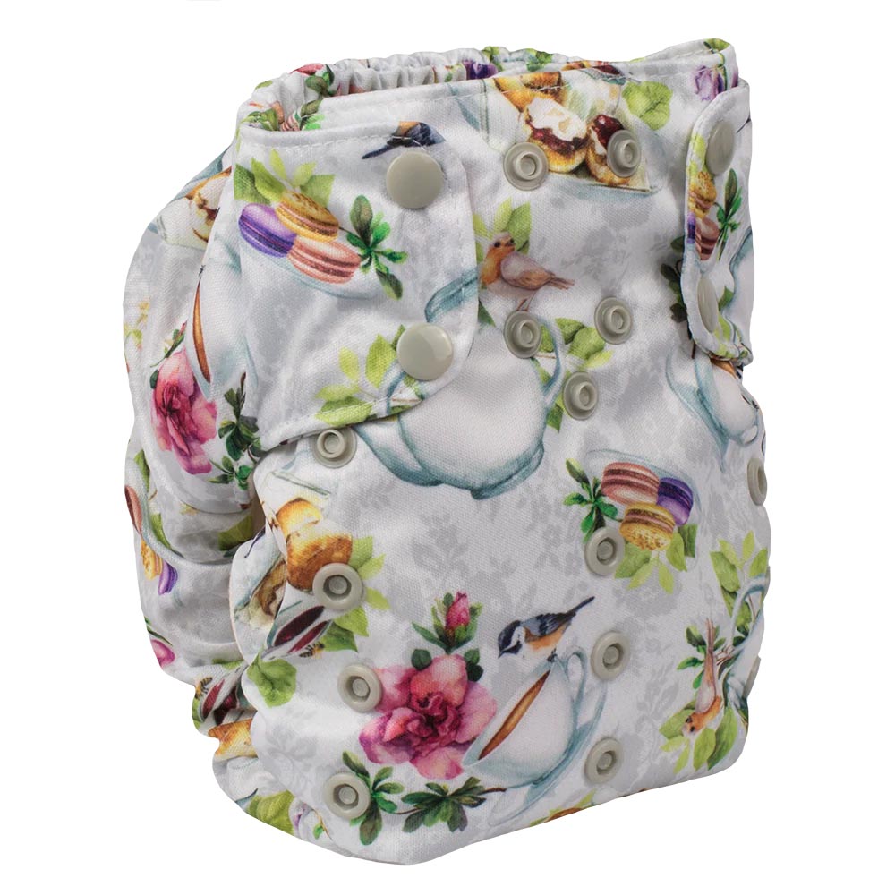 Tea Party Smart Bottoms Smart One 3.1 All-in-One Cloth Diaper - Lagoon Baby + Toy Shoppe