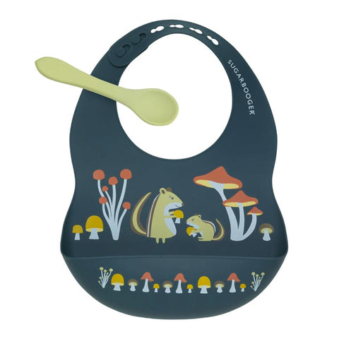 Sugarbooger Fresh & Messy Silicone Bib & Spoon Set