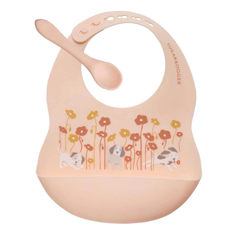 Sugarbooger Fresh & Messy Silicone Bib & Spoon Set