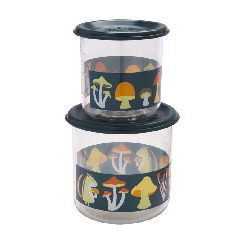 Large Mostly Mushrooms Sugarbooger Snack Container Set - Lagoon Baby + Toy Shoppe