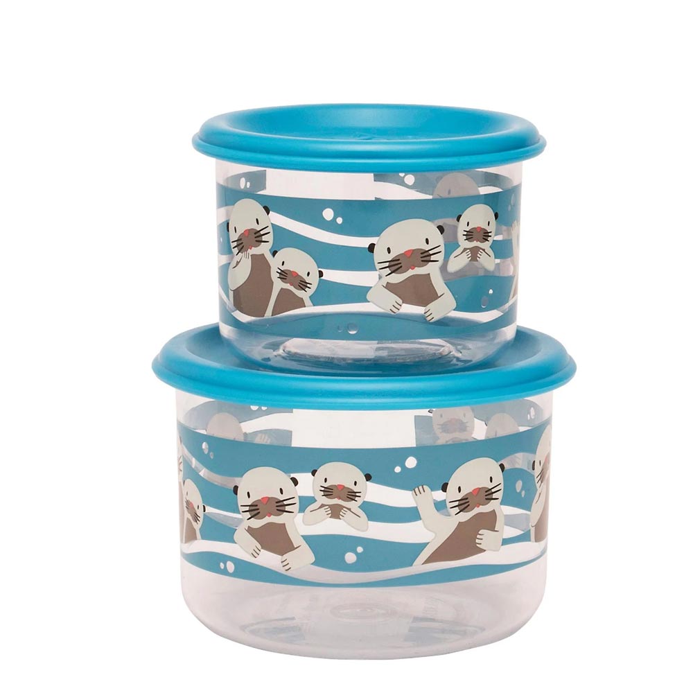 Small Baby Otter Sugarbooger Snack Container Set - Lagoon Baby + Toy Shoppe