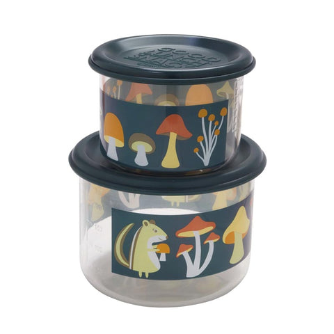 Small Mostly Mushrooms Sugarbooger Snack Container Set - Lagoon Baby + Toy Shoppe