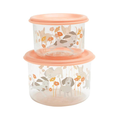 Small Puppies & Poppies  Sugarbooger Snack Container Set - Lagoon Baby + Toy Shoppe