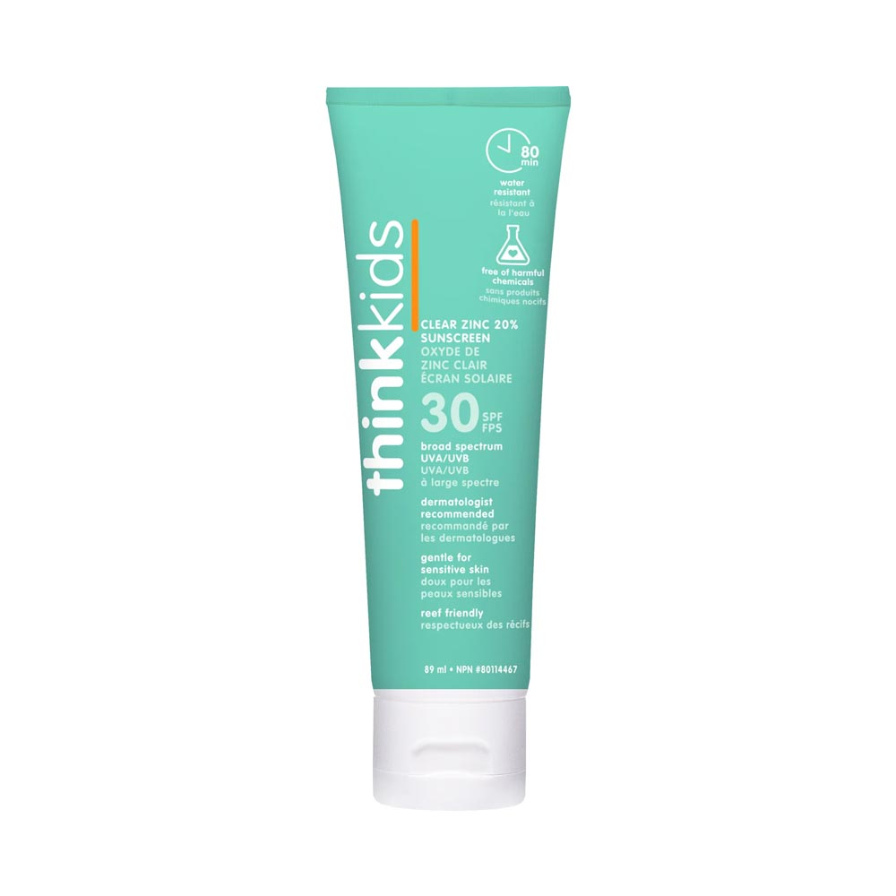 *Thinksport Kids Clear Zinc Sunscreen SPF 30 - 3oz/89ml