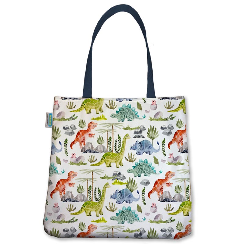 Dino-Rawr Thirsties Simple Tote - Lagoon Baby + Toy Shoppe