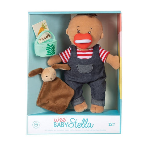 *Manhattan Toy Company Wee Baby Stella Doll - Brown with Black Hair