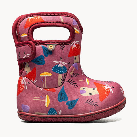 Bogs Baby Bogs Mushrooms Tea Rose Waterproof Boots (Size 9) *CLEARANCE*