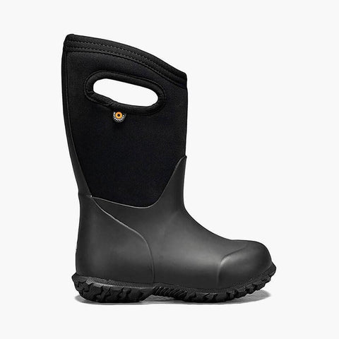 Bogs York Solid Kids' Insulated Rain Boots - Black (Size 8)