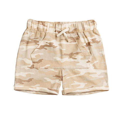 City Mouse Kangaroo Pocket Shorts - Sesame Camo *CLEARANCE*