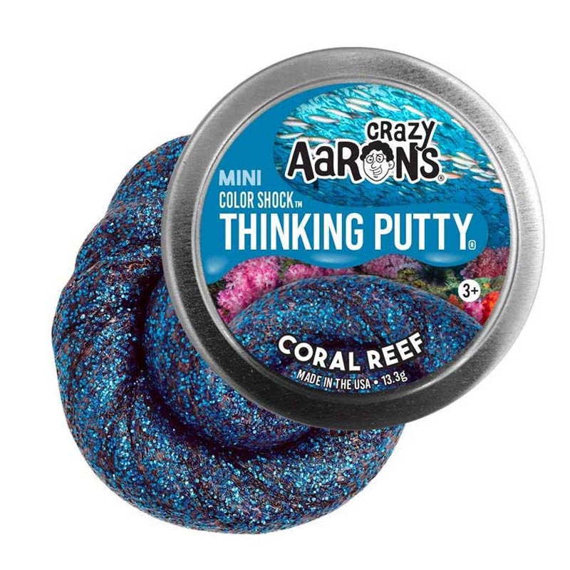 *Crazy Aaron's Thinking Putty Mini Tin - Coral Reef (2" Tin)