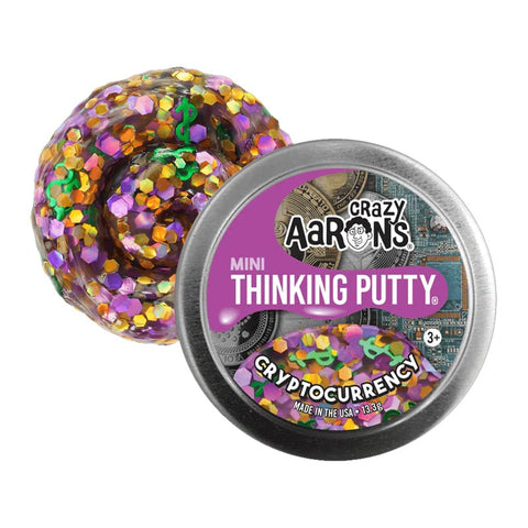 *Crazy Aaron's Thinking Putty Mini Tin - Cryptocurrency (2" Tin)