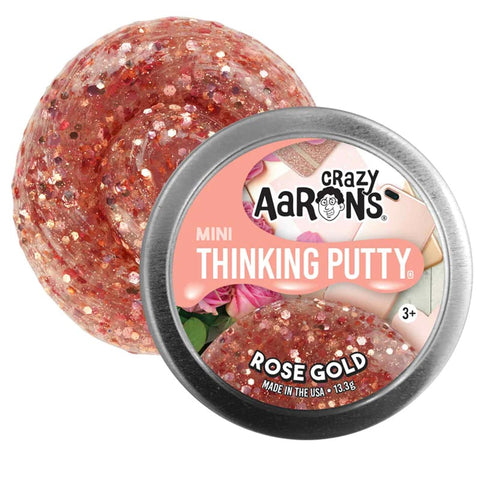 *Crazy Aaron's Thinking Putty Mini Tin - Rose Gold (2" Tin)