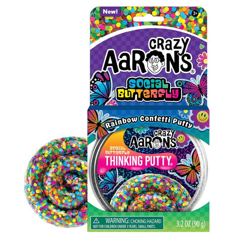 *Crazy Aaron's Thinking Putty - Social Butterfly (4" Tin)