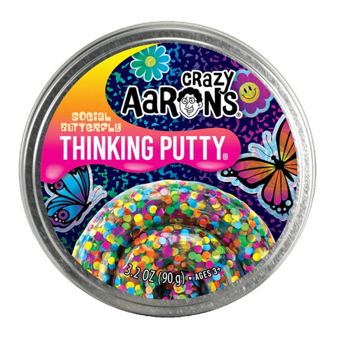 *Crazy Aaron's Thinking Putty - Social Butterfly (4" Tin)