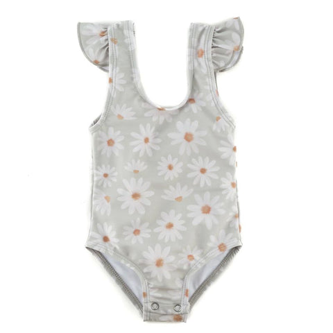 Current Tyed Ruffle Shoulder One Piece - The Emma (Size 4/5y) *CLEARANCE*