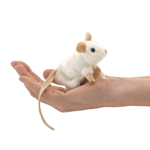 *Folkmanis Mini White Mouse Finger Puppet