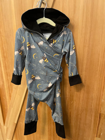 Gro by Zo Hooded Coverall Romper - Bees & Dragonflies