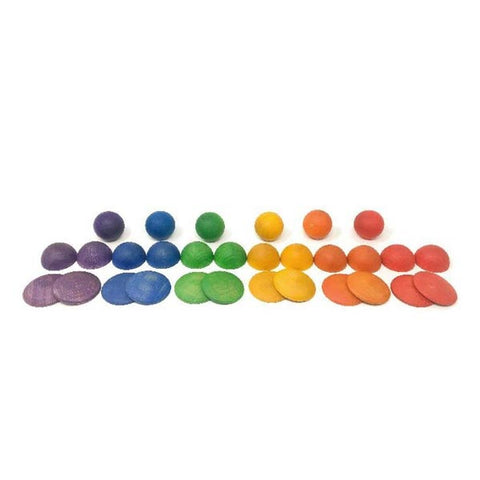 *Grapat Wood Coloured Rounds (30 Pieces)