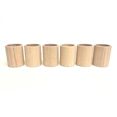 *Grapat Wood Natural Cups (Set of 6)