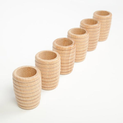 *Grapat Wood Natural Honeycomb Beakers (6 Pieces)