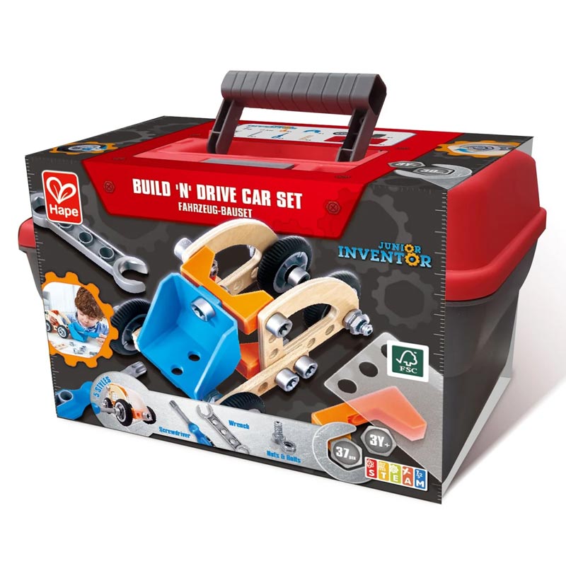 *Hape Build 'n' Drive Car Set