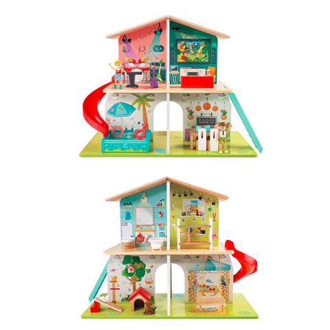 *Hape Roll & Slide Musical Dollhouse