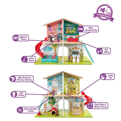 *Hape Roll & Slide Musical Dollhouse