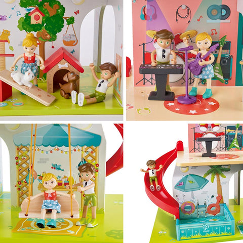 *Hape Roll & Slide Musical Dollhouse