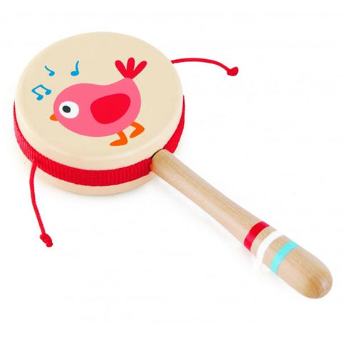 *Hape Twittering Bird Drum-Shaped Rattle