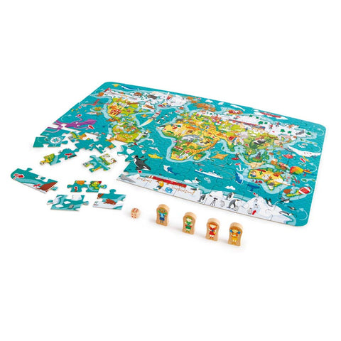 *Hape 2-in-1 World Tour Puzzle and Game