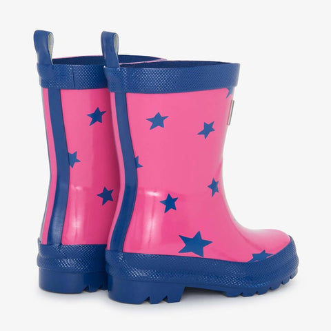 Hatley Baby Shiny Rainboots - Glitter Stars (Size 4)