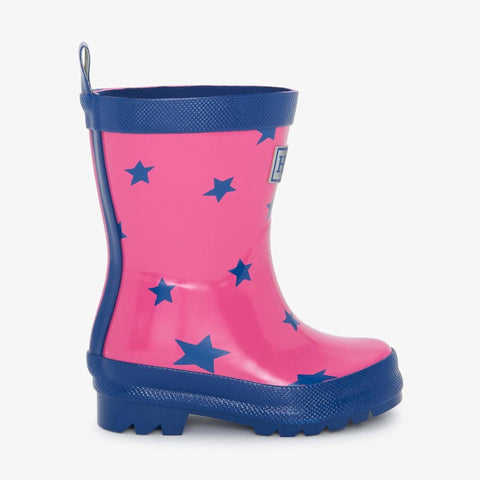 Hatley Baby Shiny Rainboots - Glitter Stars (Size 4)