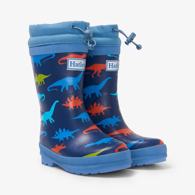 Hatley Sherpa Lined Rainboots - Dino Silhouettes (Size 6) *CLEARANCE*