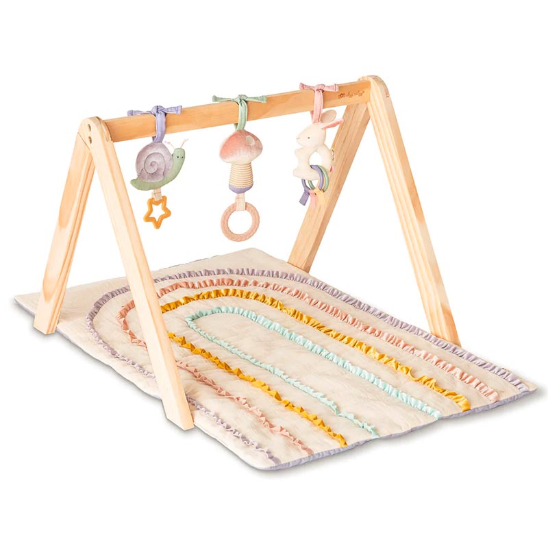 *Itzy Ritzy Bitzy Bespoke Ritzy Activity Gym Wooden Gym with Toys - Pastel Rainbow