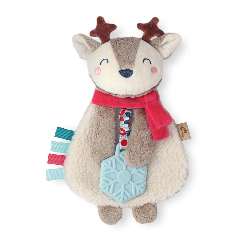 *Itzy Ritzy Itzy Lovey Plush & Silicone Teether Toy - Holiday Reindeer