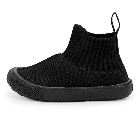 Jan & Jul Hi-Top Knit Shoe - Black *CLEARANCE*