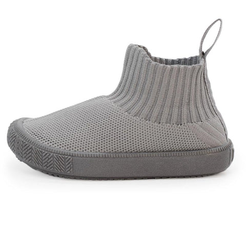 Jan & Jul Hi-Top Knit Shoe - Grey *CLEARANCE*