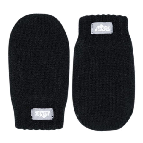 Jan & Jul Knit Mittens - Black