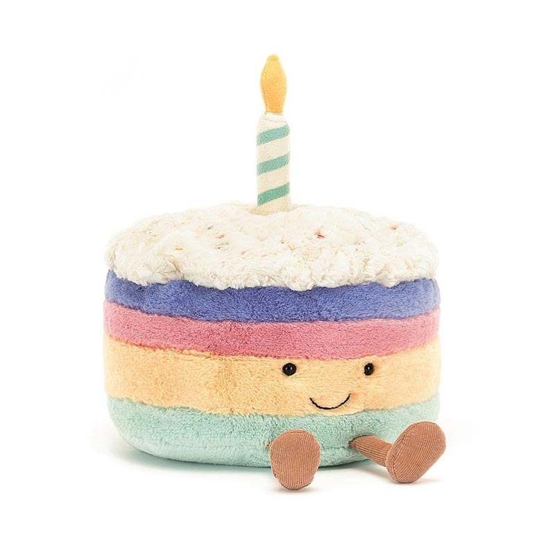 *Jellycat Amuseables Rainbow Birthday Cake Large - 10"