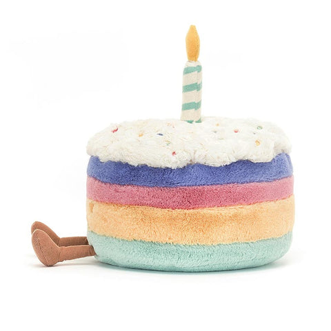 *Jellycat Amuseables Rainbow Birthday Cake Large - 10"