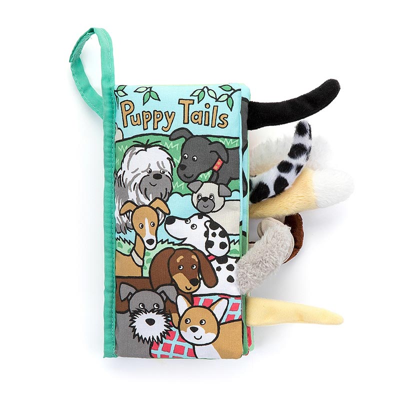 Jellycat Puppy Tails Soft Activity Book - Mint