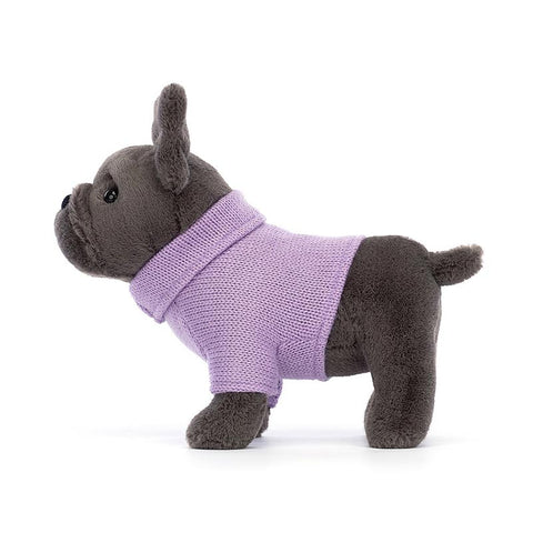 *Jellycat Sweater French Bulldog Purple - 7"