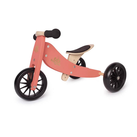 *Kinderfeets 2-in-1 Tiny Tot Balance Bike - Coral