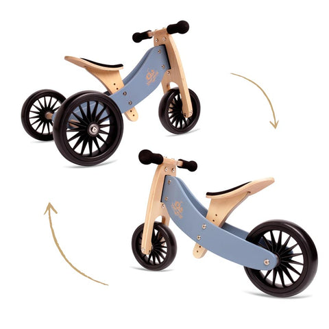 *Kinderfeets 2-in-1 Tiny Tot PLUS Balance Bike - Slate Blue