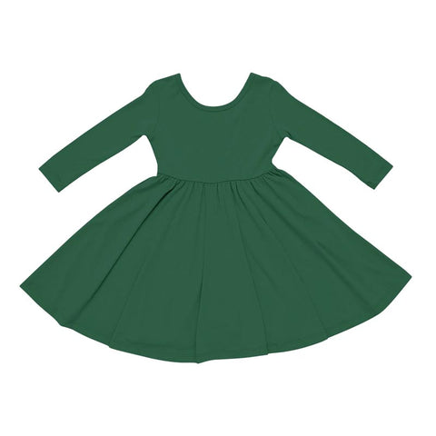 Kyte Baby Long Sleeve Twirl Dress - Forest (Size 18-24m) *CLEARANCE*