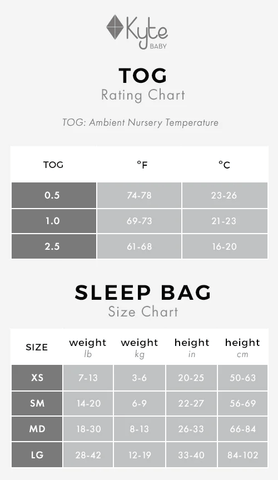 Kyte Baby Sleep Bag - 2.5 Tog - Glacier