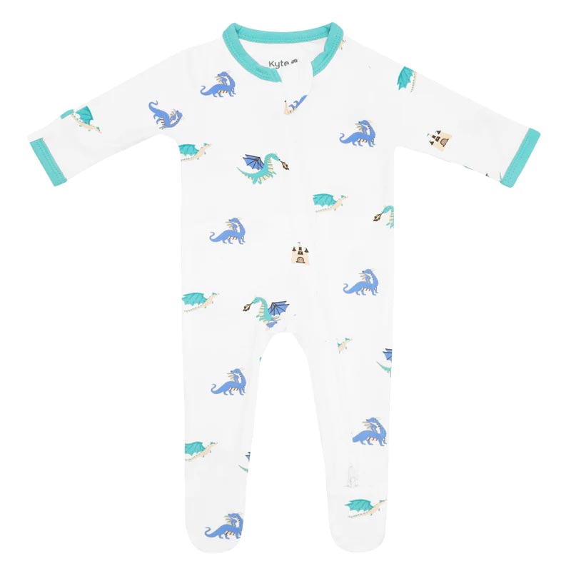 Kyte Baby Zippered Footie - Dragon