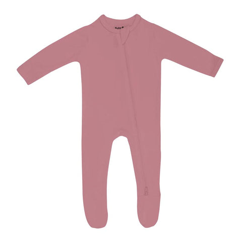 Kyte Baby Zippered Footie - Dusty Rose